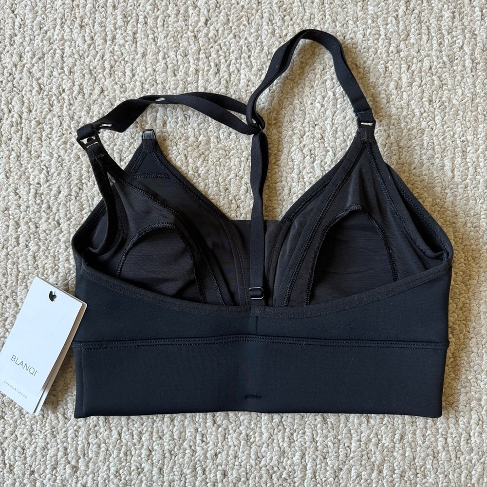 Black Adjustable Racerback Nursing Bra - Picture 8 of 14